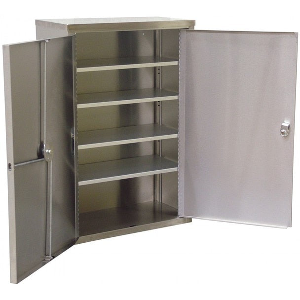 Double Door Narcotic Cabinet W 4 Shelves (30"H X 22"W X 12"D)-Omnimed