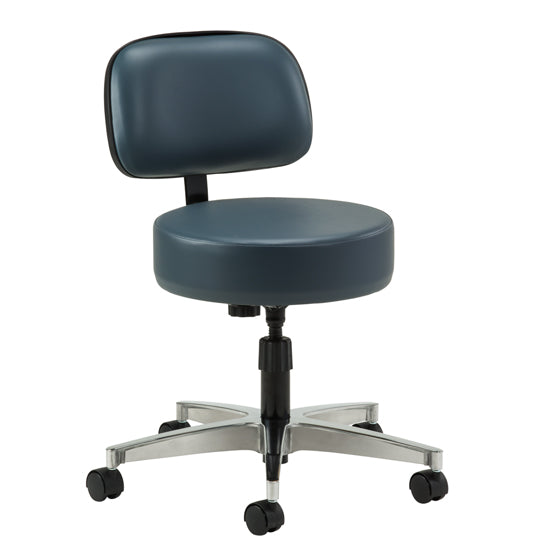2150-21 5-Leg Spin-Lift Stool with backrest