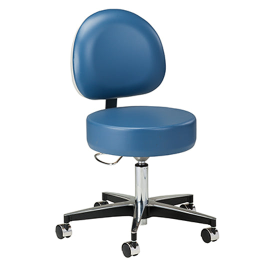 2156-31 5-Leg Pneumatic Stool with D-shaped Backrest