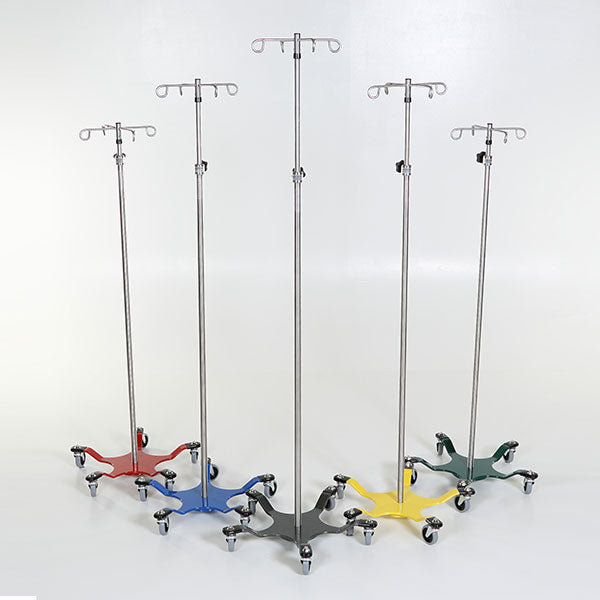 Chrome 5-leg Spider IV Pole-MidCentral Medical