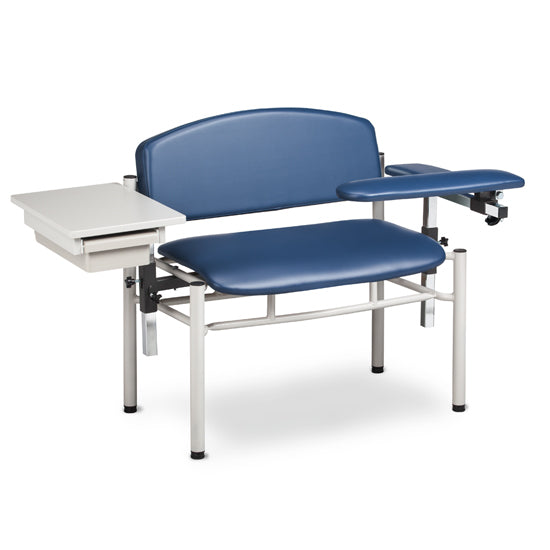 6069-U SC Series, Extra-Wide, Padded, Blood Draw Chair w/ Padded Flip Arm and Drawer