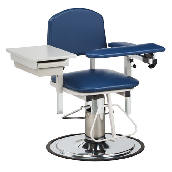 6320 H Series, Padded, Blood Drawing Chair with Padded Flip Arm and Drawer