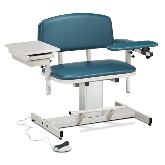 6352 Power Series, Extra-Wide, Blood Drawing Chair with Padded Flip Arm and Drawer