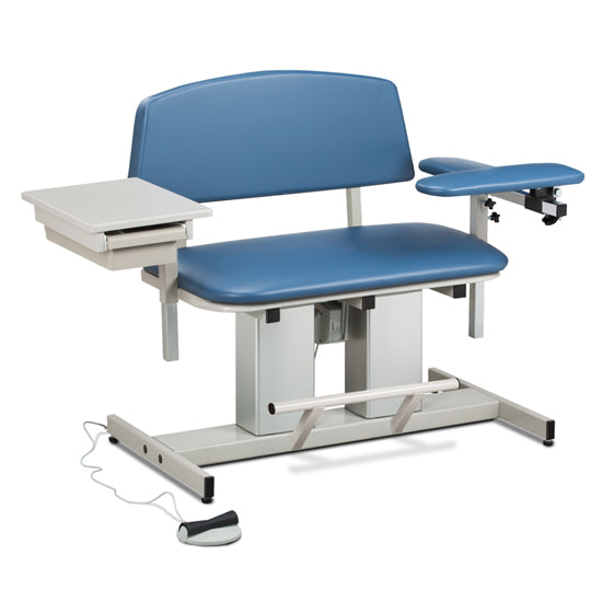 6362 Power Series, Bariatric, Blood Drawing Chair with Padded Flip Arm and Drawer