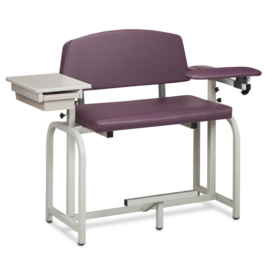 66092 Lab X Series, Extra-Wide /Extra-Tall, Blood Chair/ Padded Flip Arm and Drawer