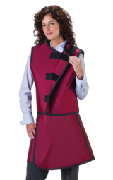 Woman's Lead X-Ray Apron and vest front view