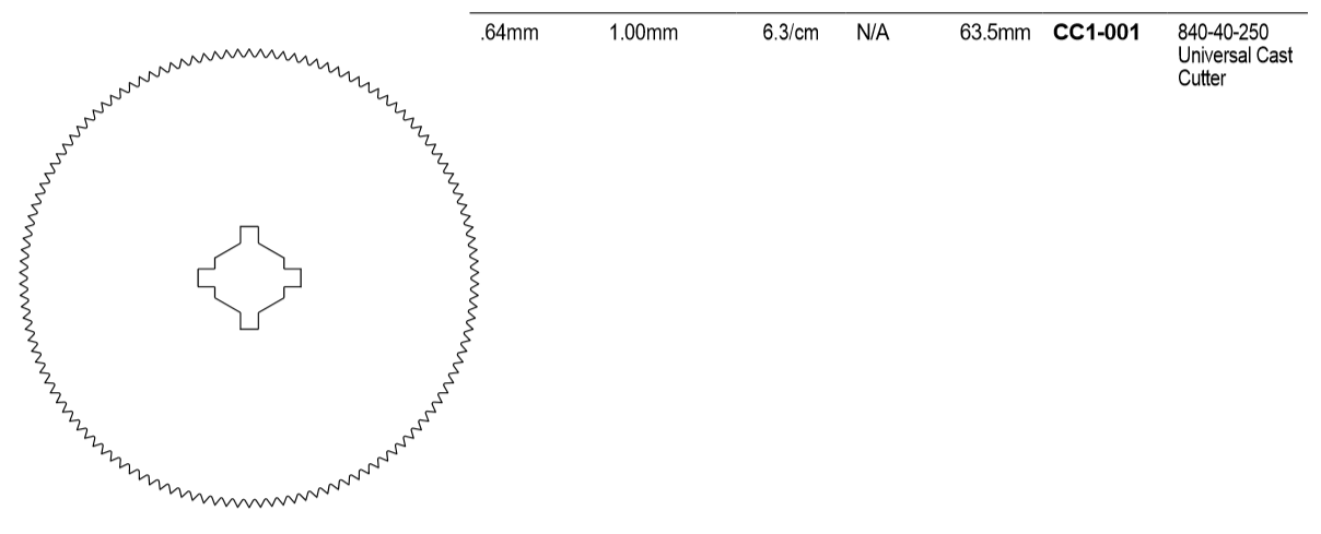 Stryker Replacement 840 Style Oscillating Cast Cutting Blade - 5 Pack