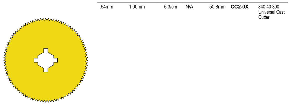 Stryker Replacement 840 Style Oscillating Cast Cutting Blade - 5 Pack