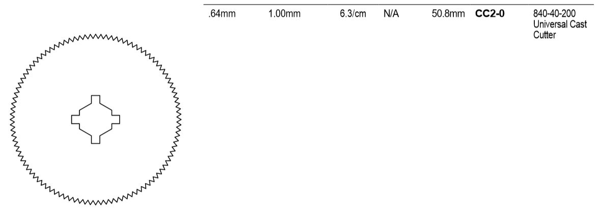 Stryker Replacement 840 Style Oscillating Cast Cutting Blade - 5 Pack