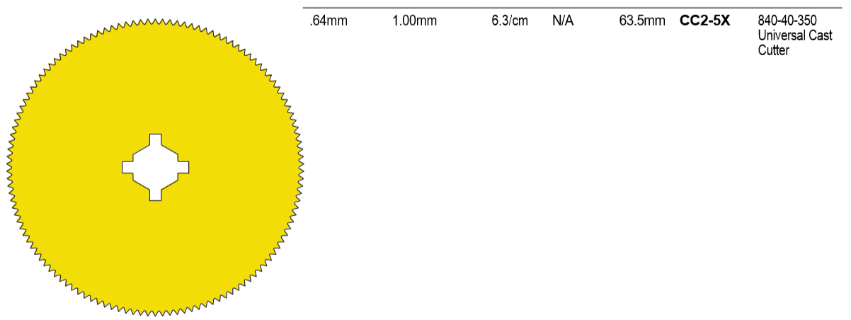 Stryker Replacement 840 Style Oscillating Cast Cutting Blade - 5 Pack