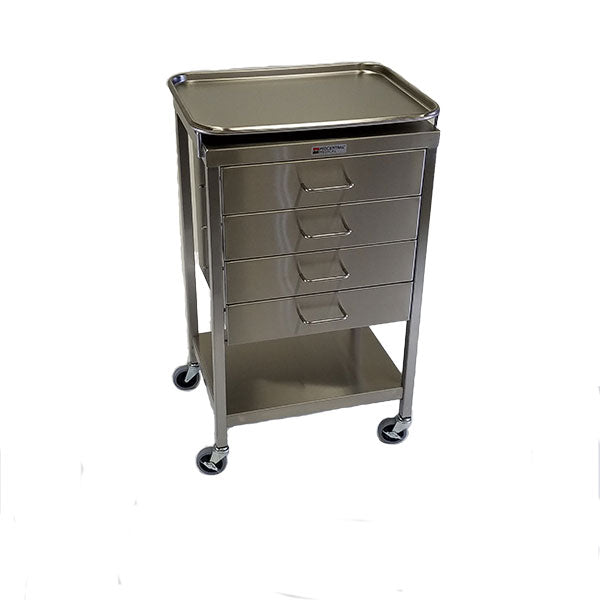 Stainless Steel Anesthesia Cart with Removable Tray - Didage