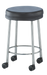 MR Conditional Padded Stool stainless steel 15" Diam. x 23"H 2" cushion 2" MR Conditional Swivel Casters - Didage