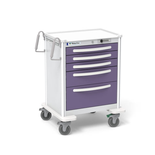 5-Drawer Medium Anesthesia Cart (UMGSA-33369-VIL)-Waterloo Healthcare