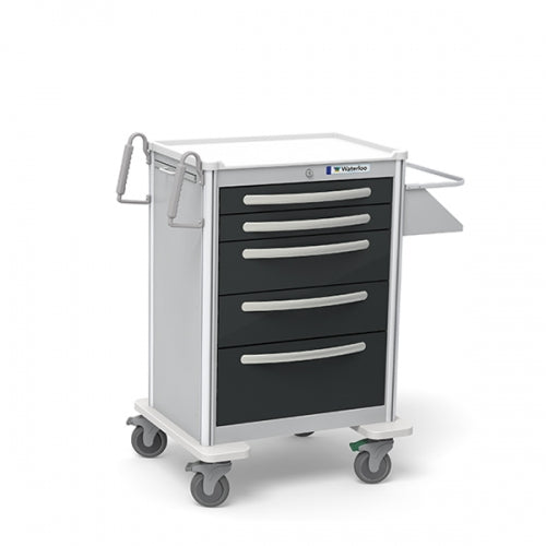 5-Drawer Tall  Cast Cart(UTGKA-33669-GRA)-Waterloo Healthcare