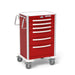 6-Drawer X-Tall Emergency Cart UXRLA-333669-RED-Waterloo Healthcare
