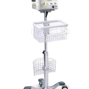 Center Pole Trolley (Roll stand) with Basket and Locking Casters
